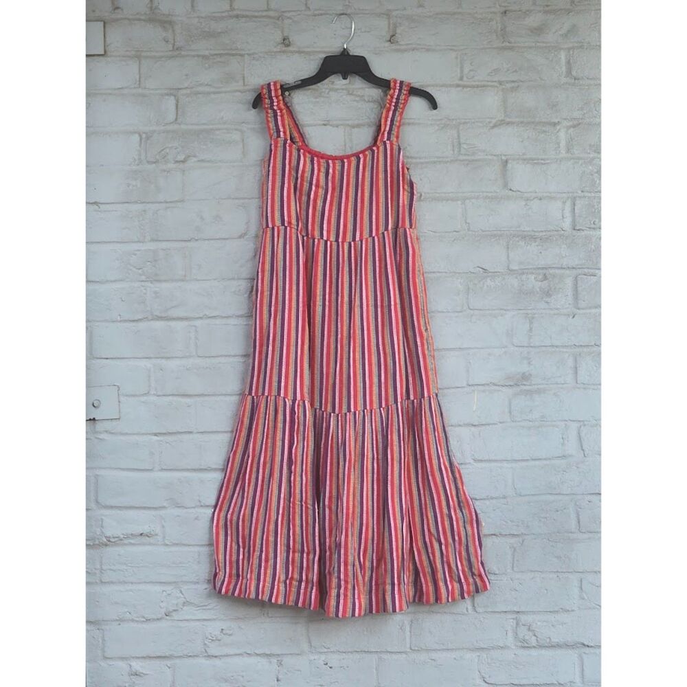 Liverpool-los-angeles Stripe Tiered Midi Sundress Liverpool Size: XS